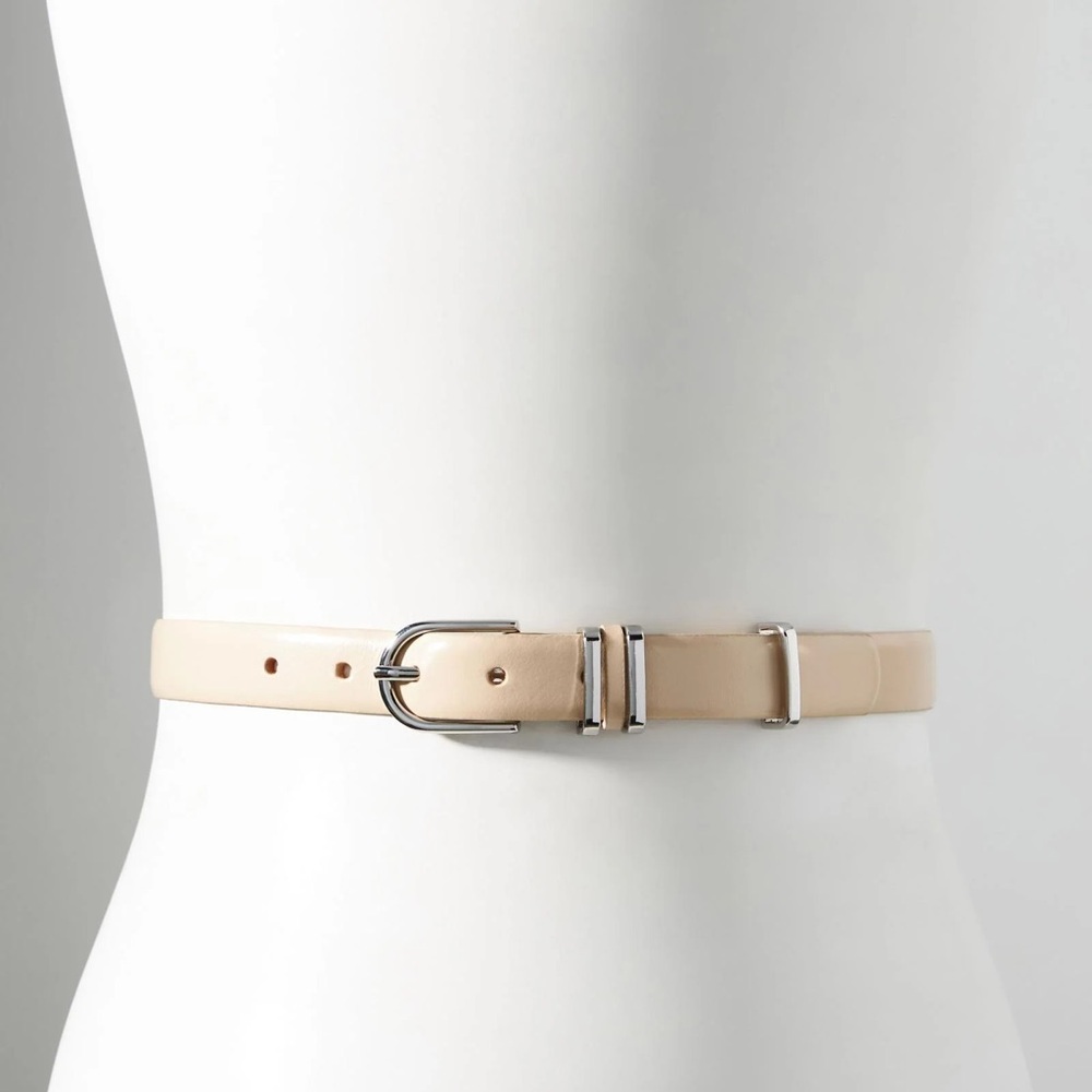NWT By Anthropologie Basic Keeper Belt Cream Size Medium
